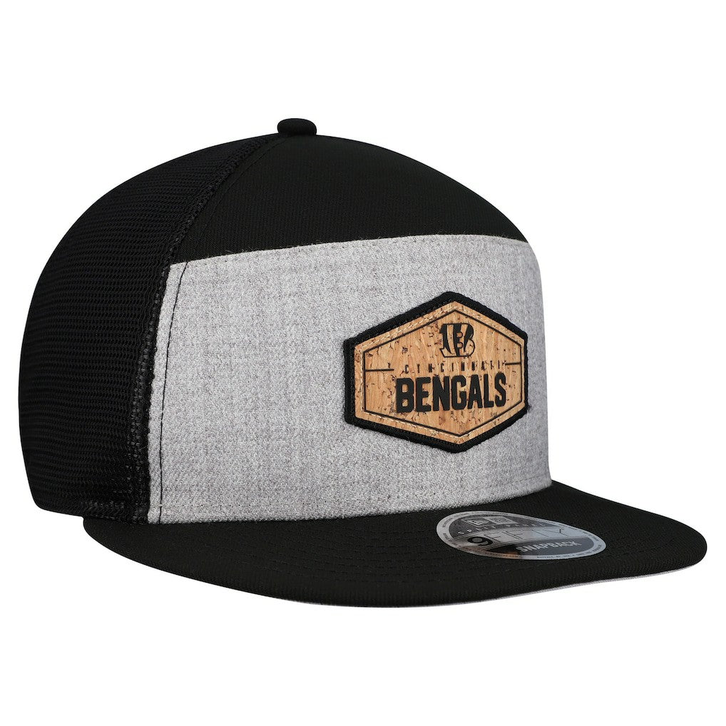 Cork Split Panel 9FIFTY Trucker Snapback Hat - Cincinnati Bengals