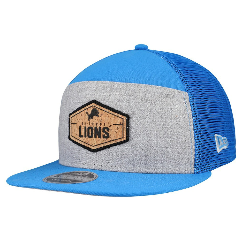 Cork Split Panel 9FIFTY Trucker Snapback Hat - Detroit Lions