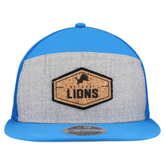Cork Split Panel 9FIFTY Trucker Snapback Hat - Detroit Lions