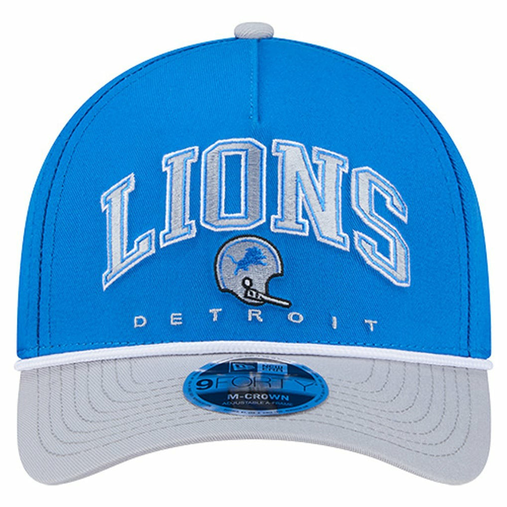 Throwback Arch COOLERA 9FORTY A-Frame M-Crown Adjustable Hat - Detroit Lions