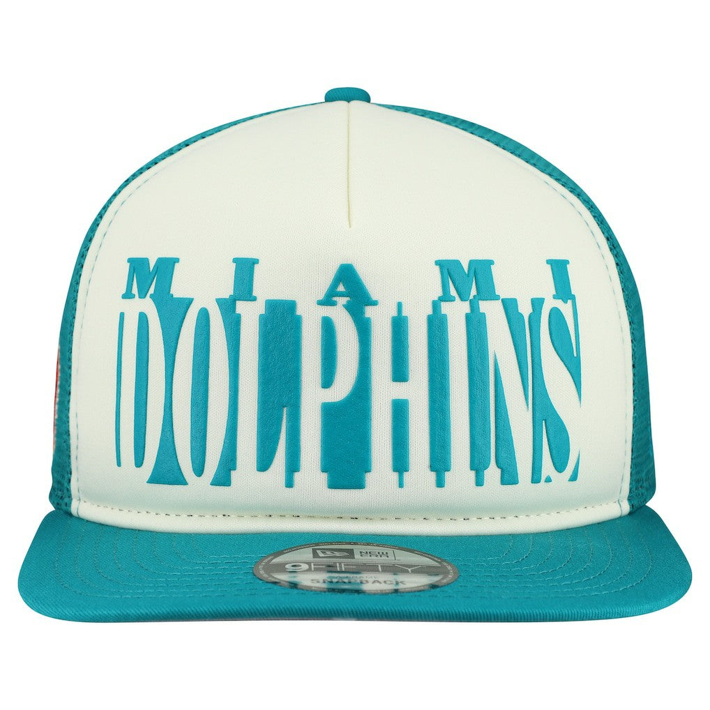 Throwback Cutout A-Frame 9FIFTY Snapback Hat - Miami Dolphins