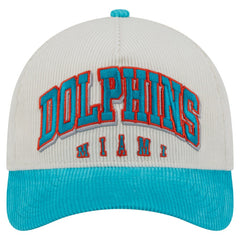Throwback Two-Tone Sided Corduroy 9FORTY A-Frame Adjustable Hat - Miami Dolphins