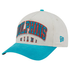 Throwback Two-Tone Sided Corduroy 9FORTY A-Frame Adjustable Hat - Miami Dolphins