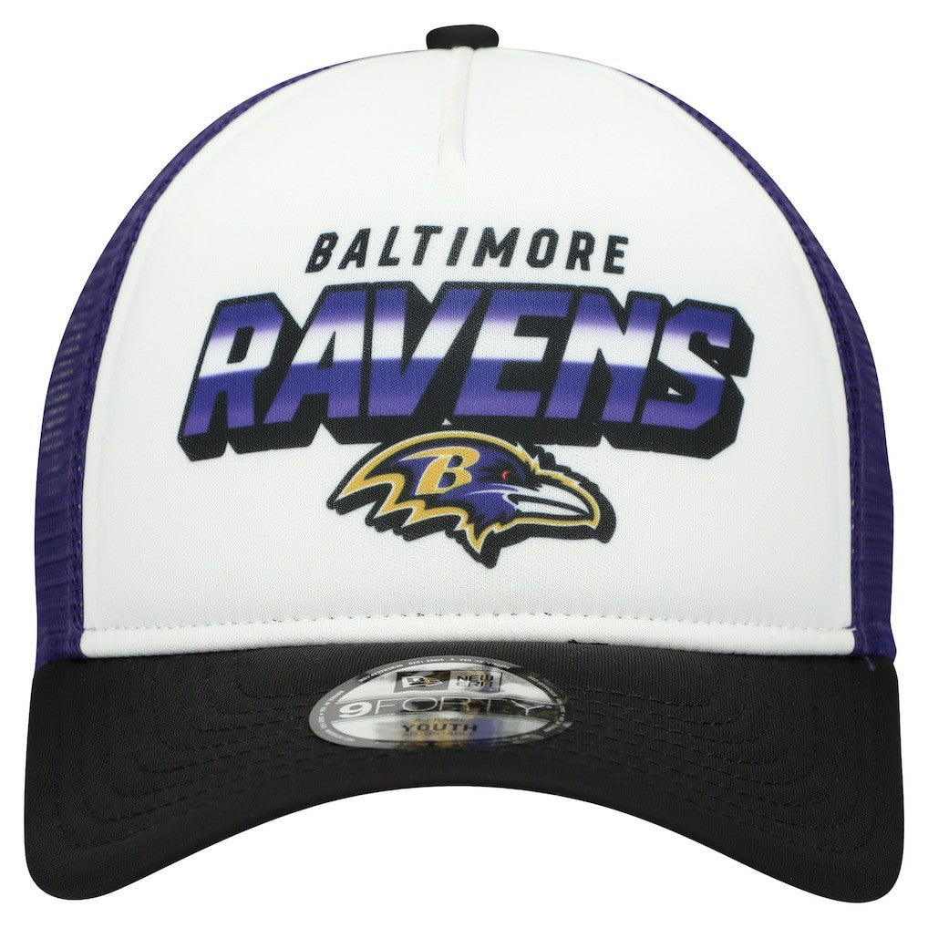Youth Streak 9FORTY A-Frame Adjustable Hat - Baltimore Ravens