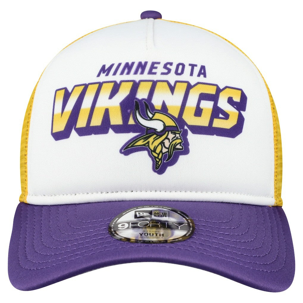Youth Streak 9FORTY A-Frame Adjustable Hat - Minnesota Vikings