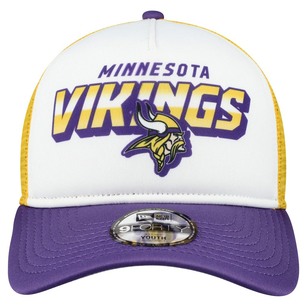 Youth Streak 9FORTY A-Frame Adjustable Hat - Minnesota Vikings