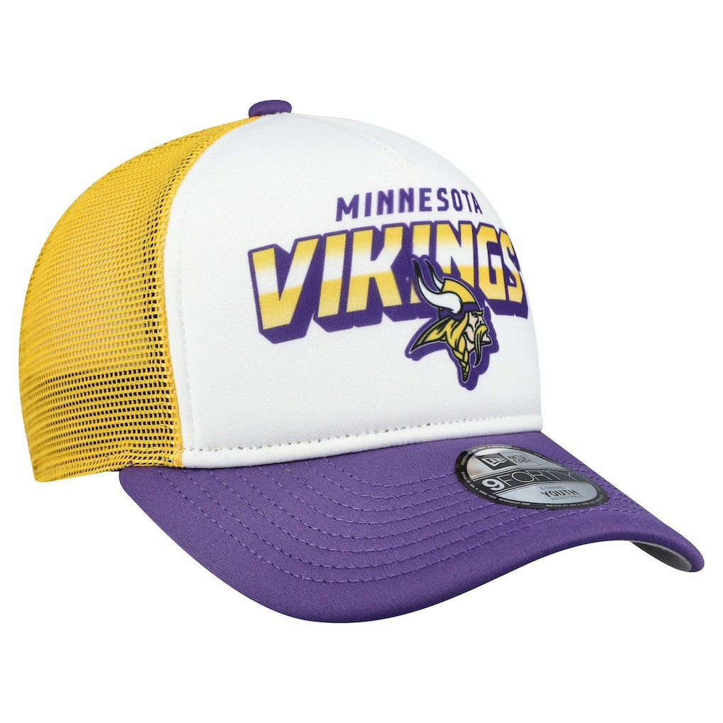 Youth Streak 9FORTY A-Frame Adjustable Hat - Minnesota Vikings