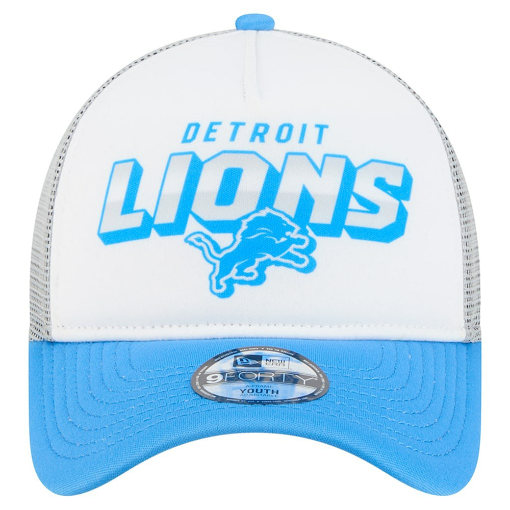 Youth Streak 9FORTY A-Frame Adjustable Hat - Detroit Lions
