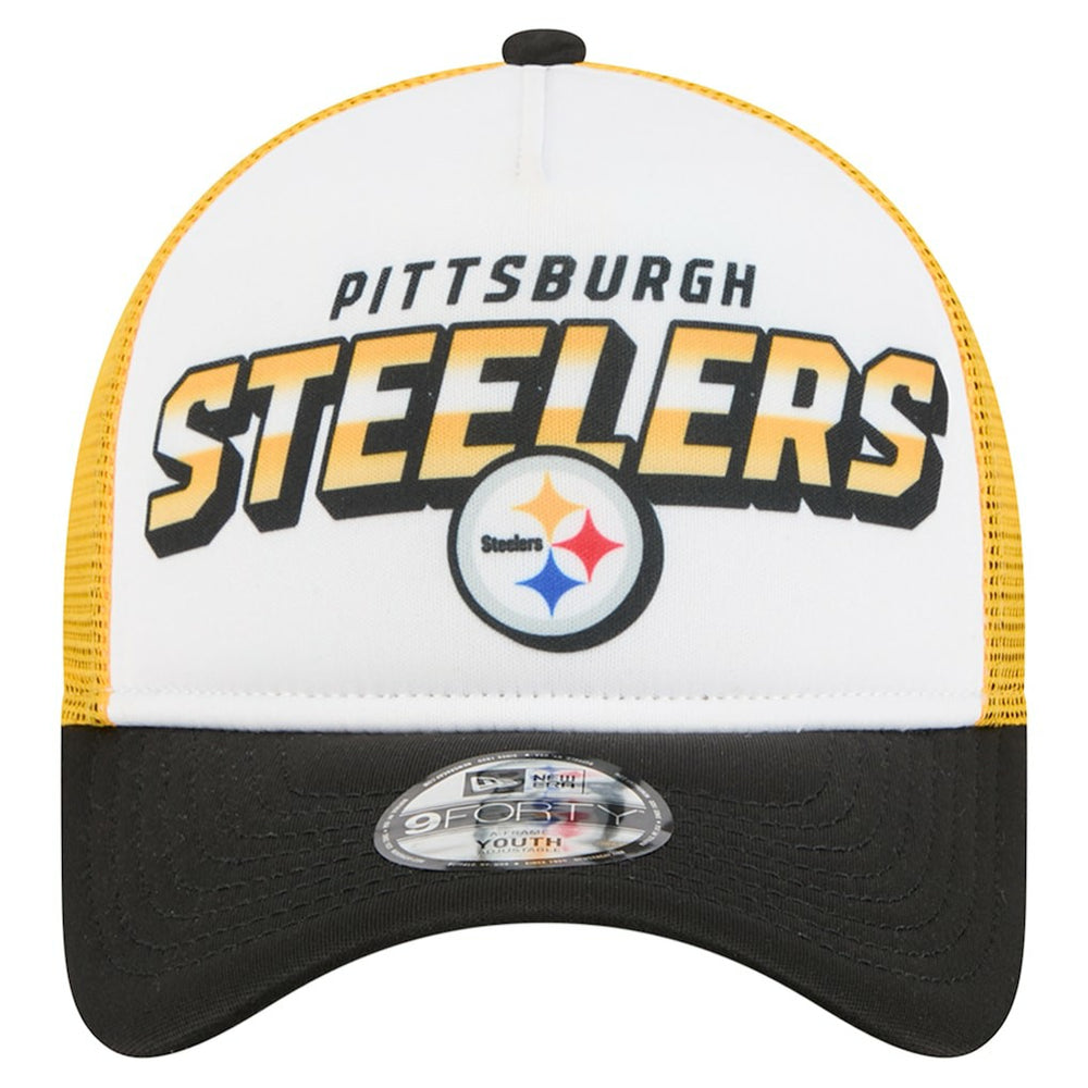 Youth Streak 9FORTY A-Frame Adjustable Hat - Pittsburgh Steelers