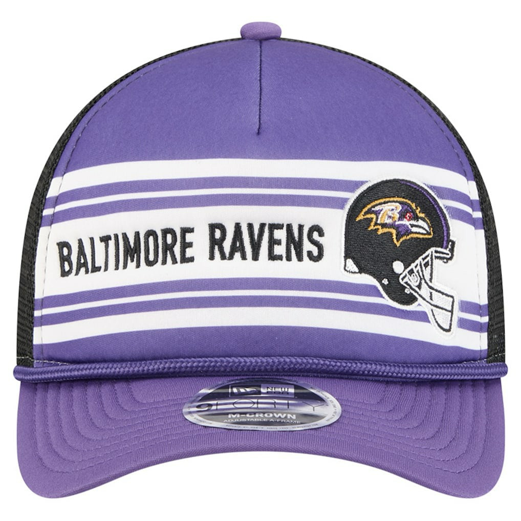 Linear A-Frame 9FORTY Adjustable Hat - Baltimore Ravens