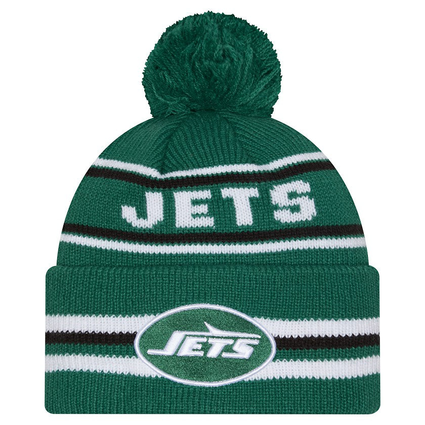 Classic Cuffed Knit Hat with Pom - New York Jets