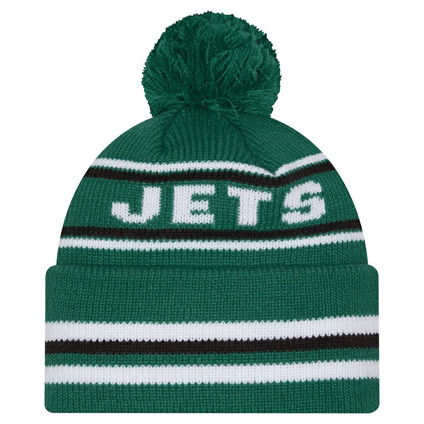 Classic Cuffed Knit Hat with Pom - New York Jets