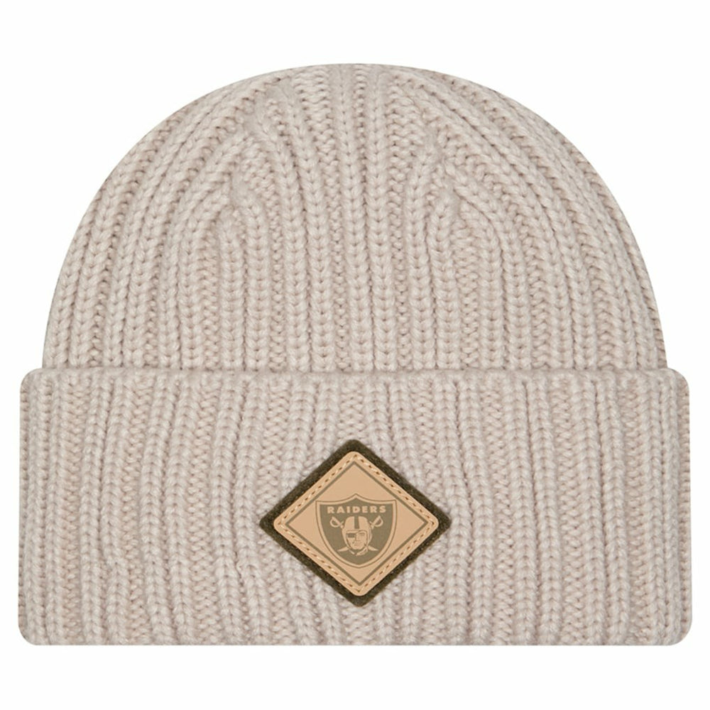Logo Applique Cuffed Knit Hat - Las Vegas Raiders