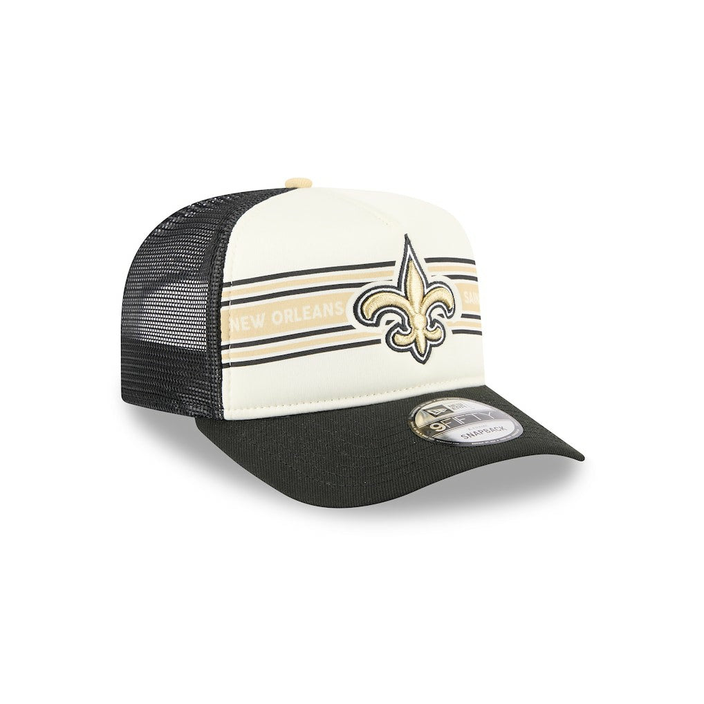 Banner A-Frame 9FIFTY Trucker Snapback Hat - New Orleans Saints