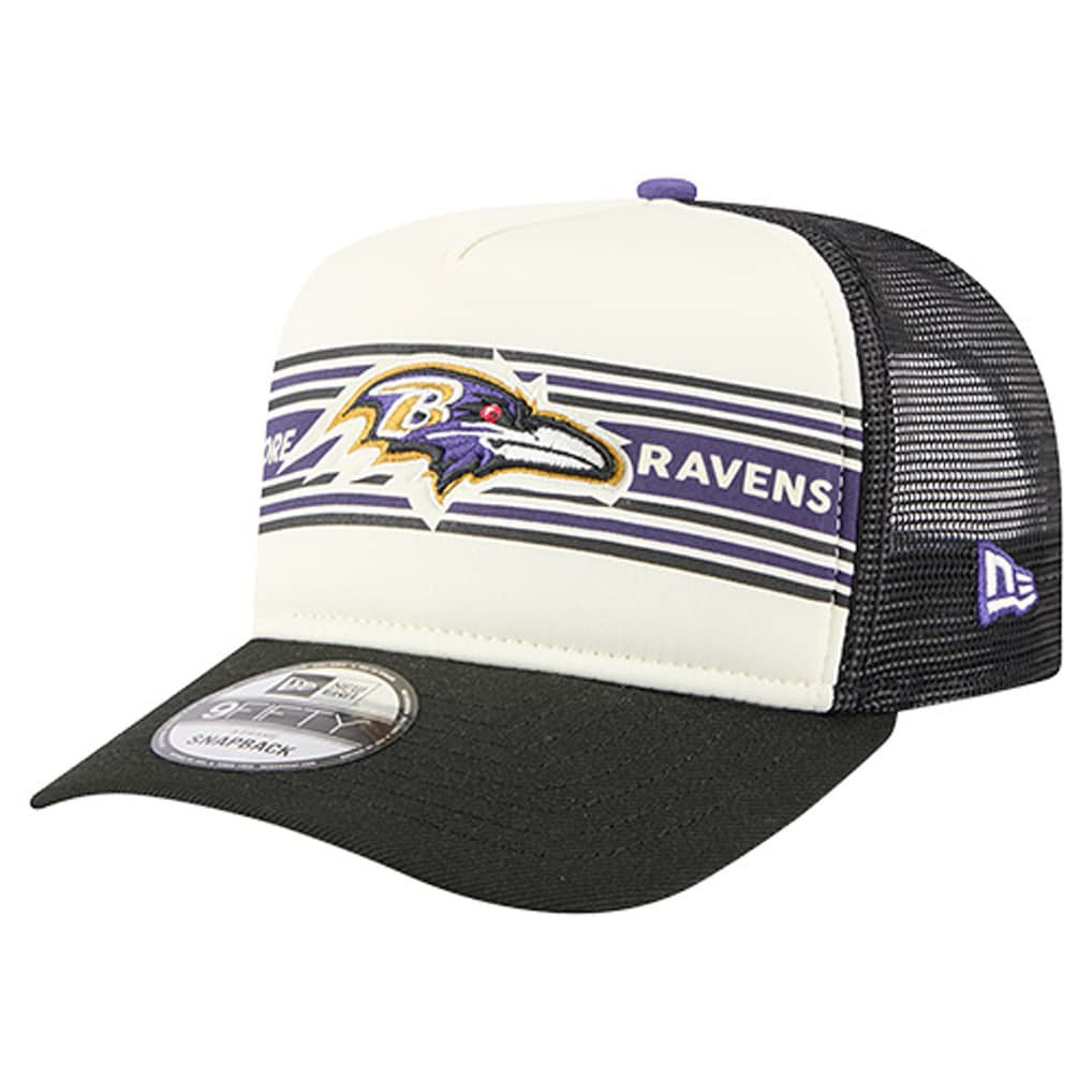 Banner A-Frame 9FIFTY Trucker Snapback Hat - Baltimore Ravens