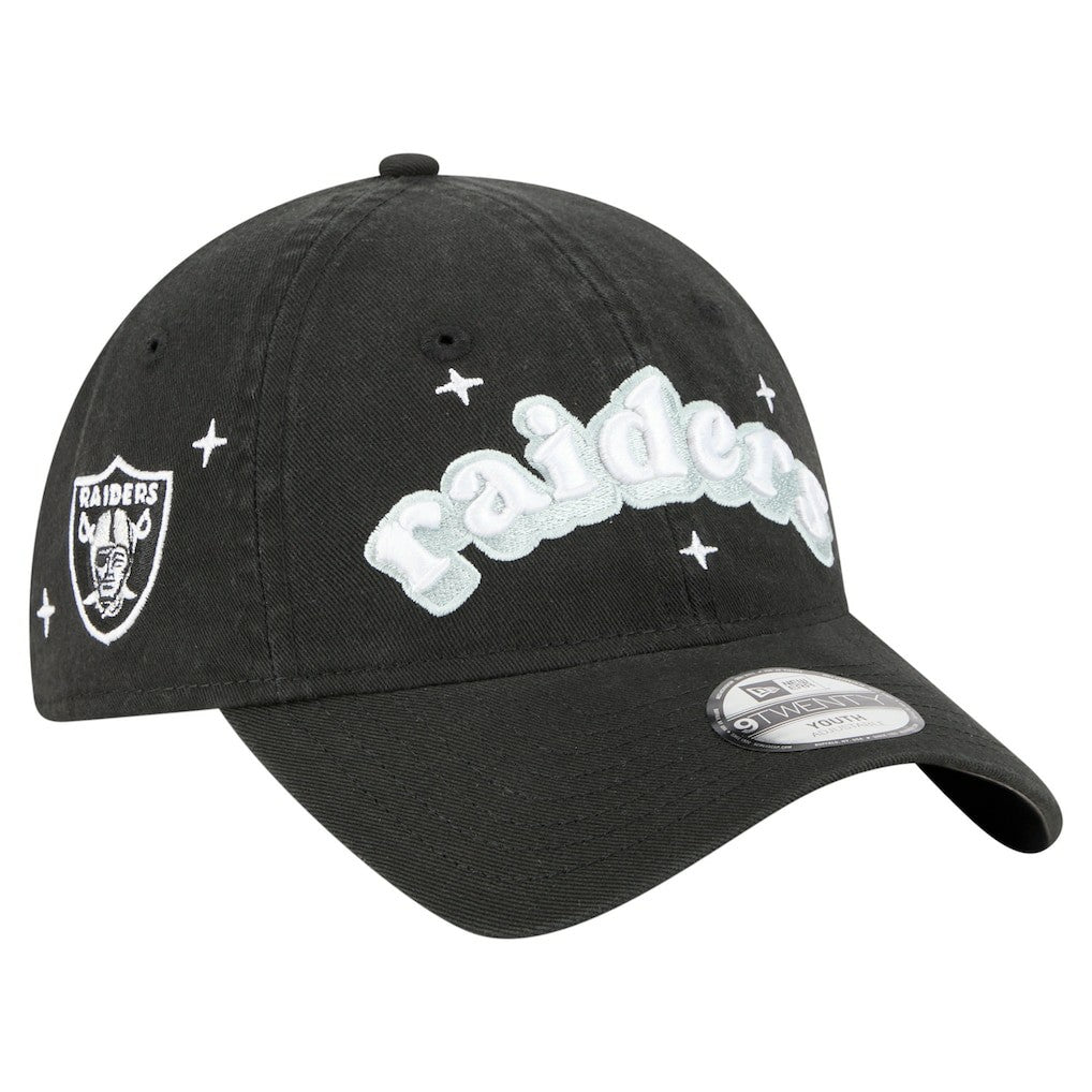 Girls Youth Cheer 9TWENTY Adjustable Hat - Las Vegas Raiders