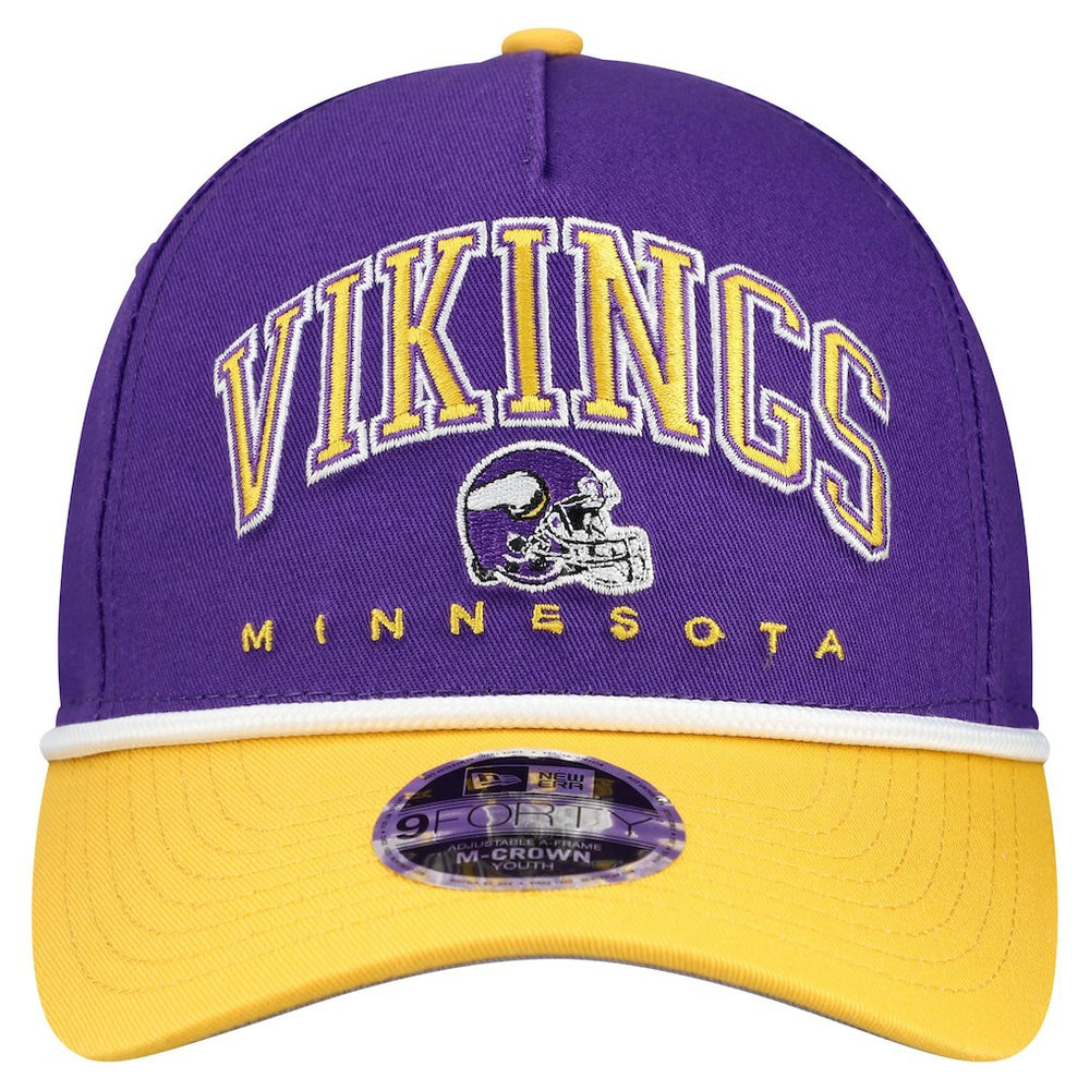 Youth Arch COOLERA 9FORTY A-Frame Adjustable Hat - Minnesota Vikings