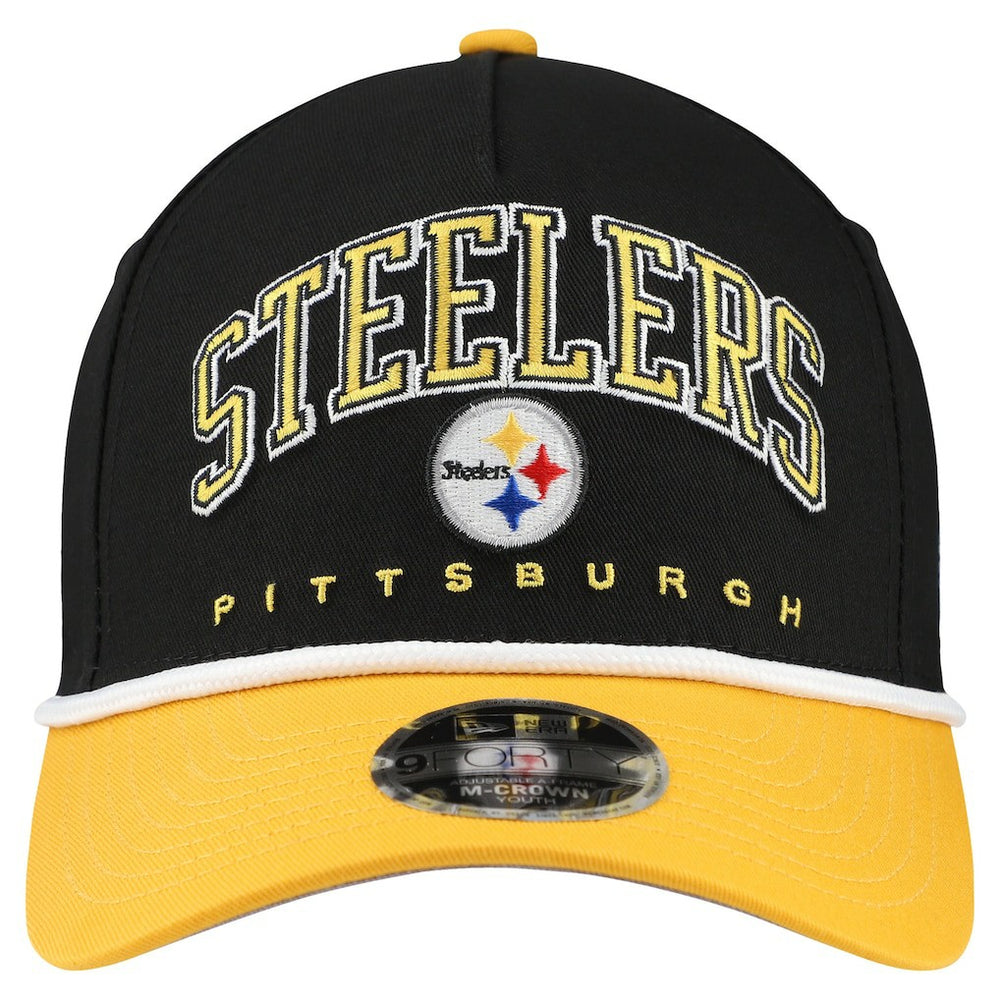 Youth Arch COOLERA 9FORTY A-Frame Adjustable Hat - Pittsburgh Steelers