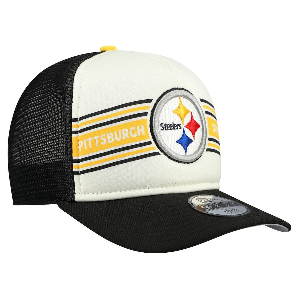 Youth Banner 9FIFTY A-Frame Adjustable Trucker Hat - Pittsburgh Steelers