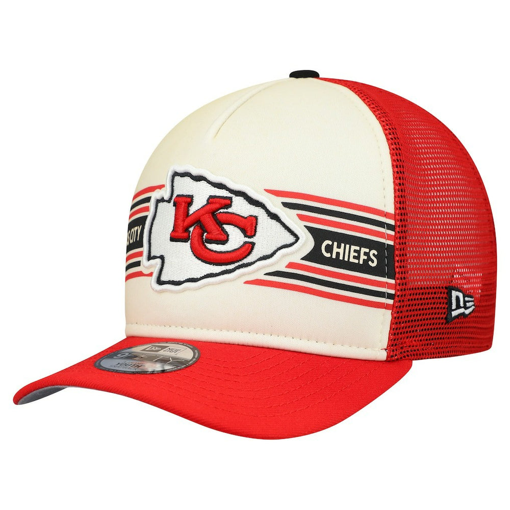 Youth Banner 9FIFTY A-Frame Adjustable Trucker Hat - Kansas City Chiefs