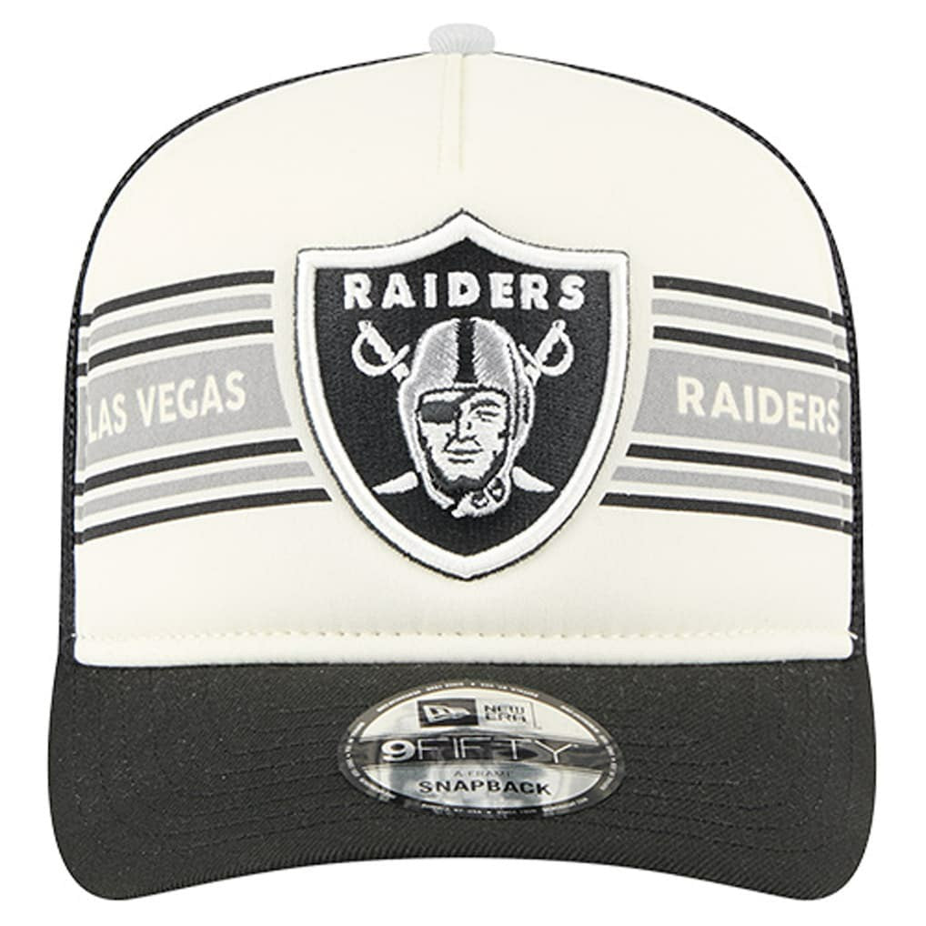 Youth Banner 9FIFTY A-Frame Adjustable Trucker Hat - Las Vegas Raiders