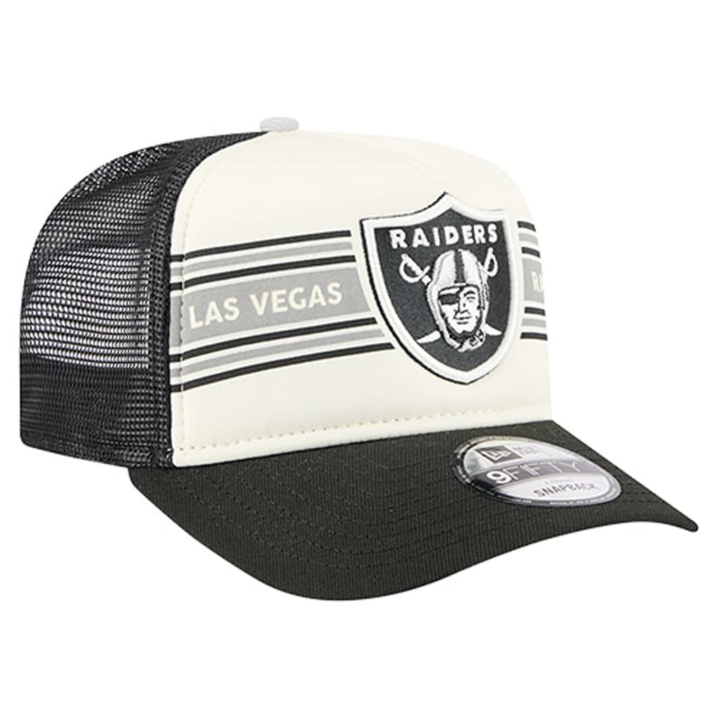 Youth Banner 9FIFTY A-Frame Adjustable Trucker Hat - Las Vegas Raiders
