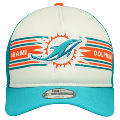 Youth Banner 9FIFTY A-Frame Adjustable Trucker Hat - Miami Dolphins