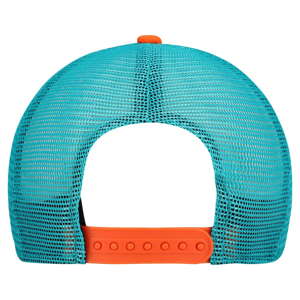 Youth Banner 9FIFTY A-Frame Adjustable Trucker Hat - Miami Dolphins