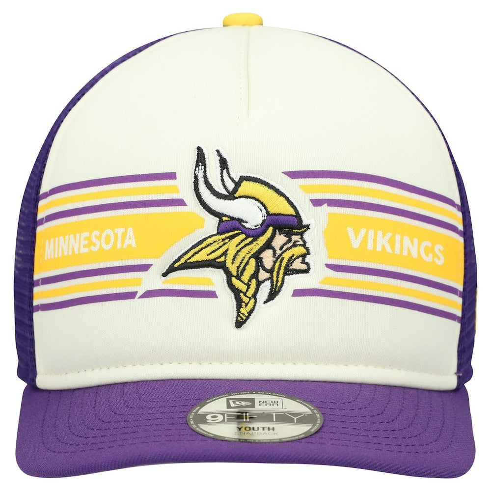 Youth Banner 9FIFTY A-Frame Adjustable Trucker Hat - Minnesota Vikings