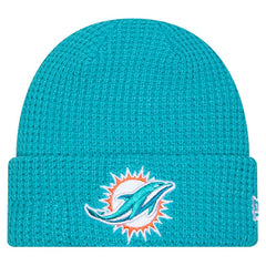 Youth Waffle Cuffed Knit Hat - Miami Dolphins