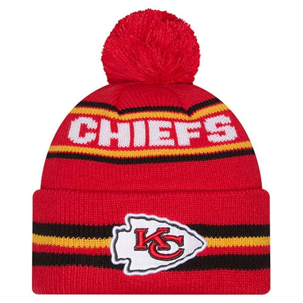 Youth Classic Cuffed Knit Hat with Pom - Kansas City Chiefs