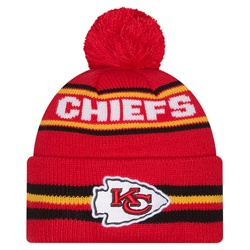 Youth Classic Cuffed Knit Hat with Pom - Kansas City Chiefs