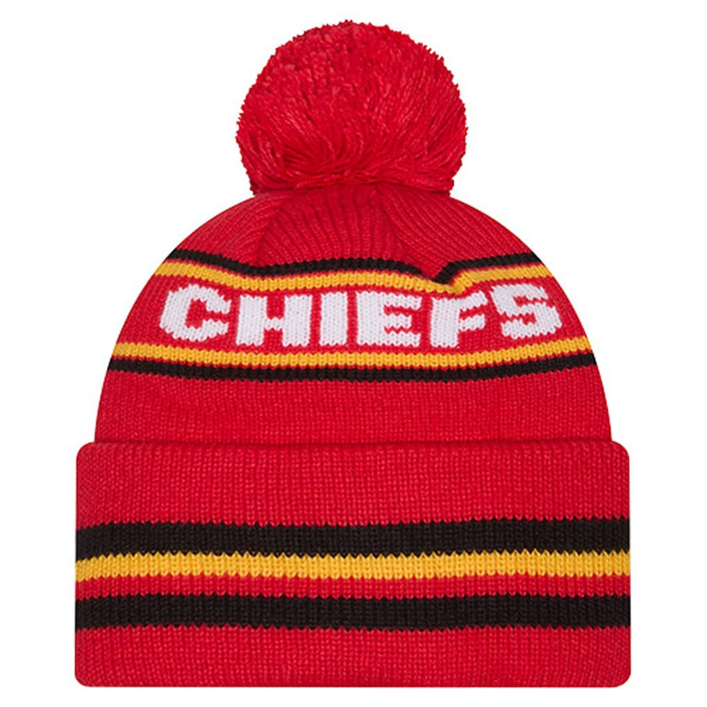Youth Classic Cuffed Knit Hat with Pom - Kansas City Chiefs