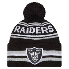 Youth Classic Cuffed Knit Hat with Pom - Las Vegas Raiders