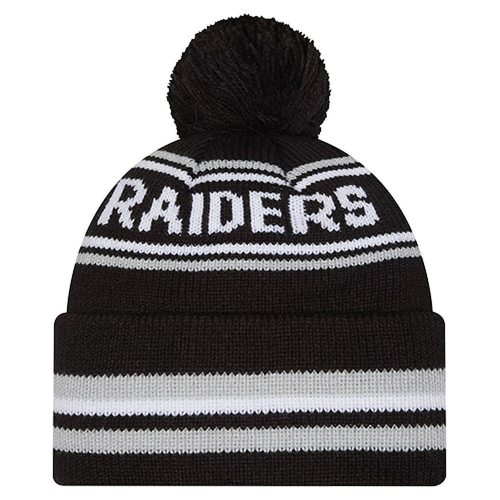 Youth Classic Cuffed Knit Hat with Pom - Las Vegas Raiders