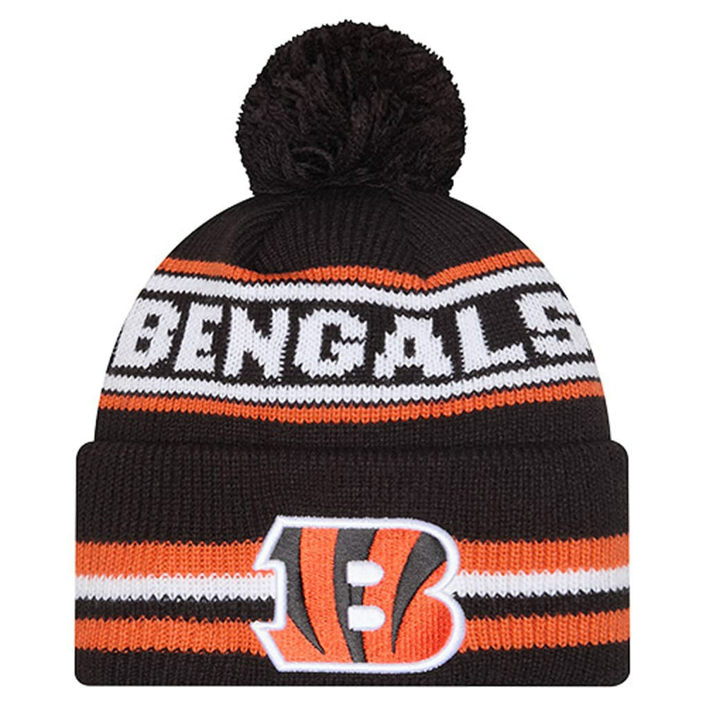 Youth Classic Cuffed Knit Hat with Pom - Cincinnati Bengals