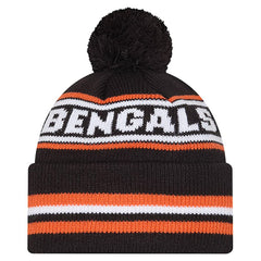 Youth Classic Cuffed Knit Hat with Pom - Cincinnati Bengals