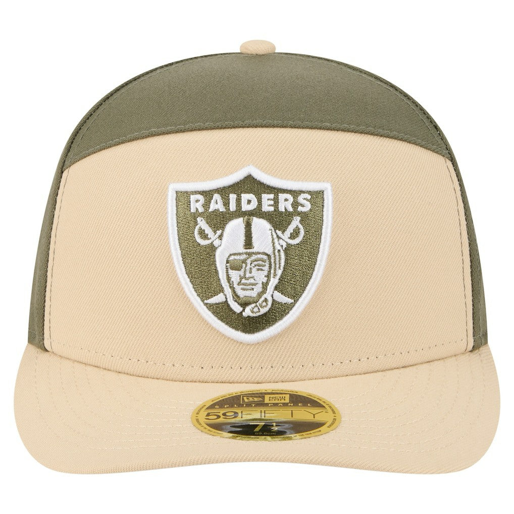 Two-Tone Color Pack Split Panel 59FIFTY Fitted Hat - Las Vegas Raiders