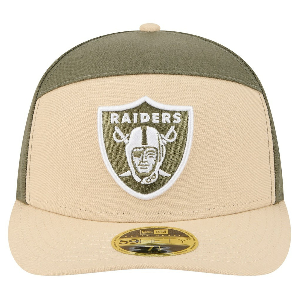 Two-Tone Color Pack Split Panel 59FIFTY Fitted Hat - Las Vegas Raiders