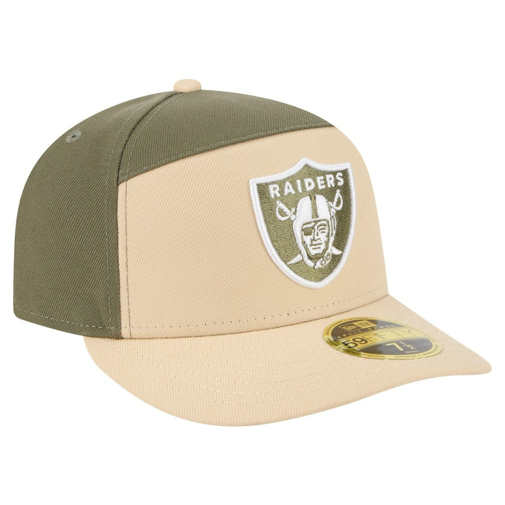 Two-Tone Color Pack Split Panel 59FIFTY Fitted Hat - Las Vegas Raiders