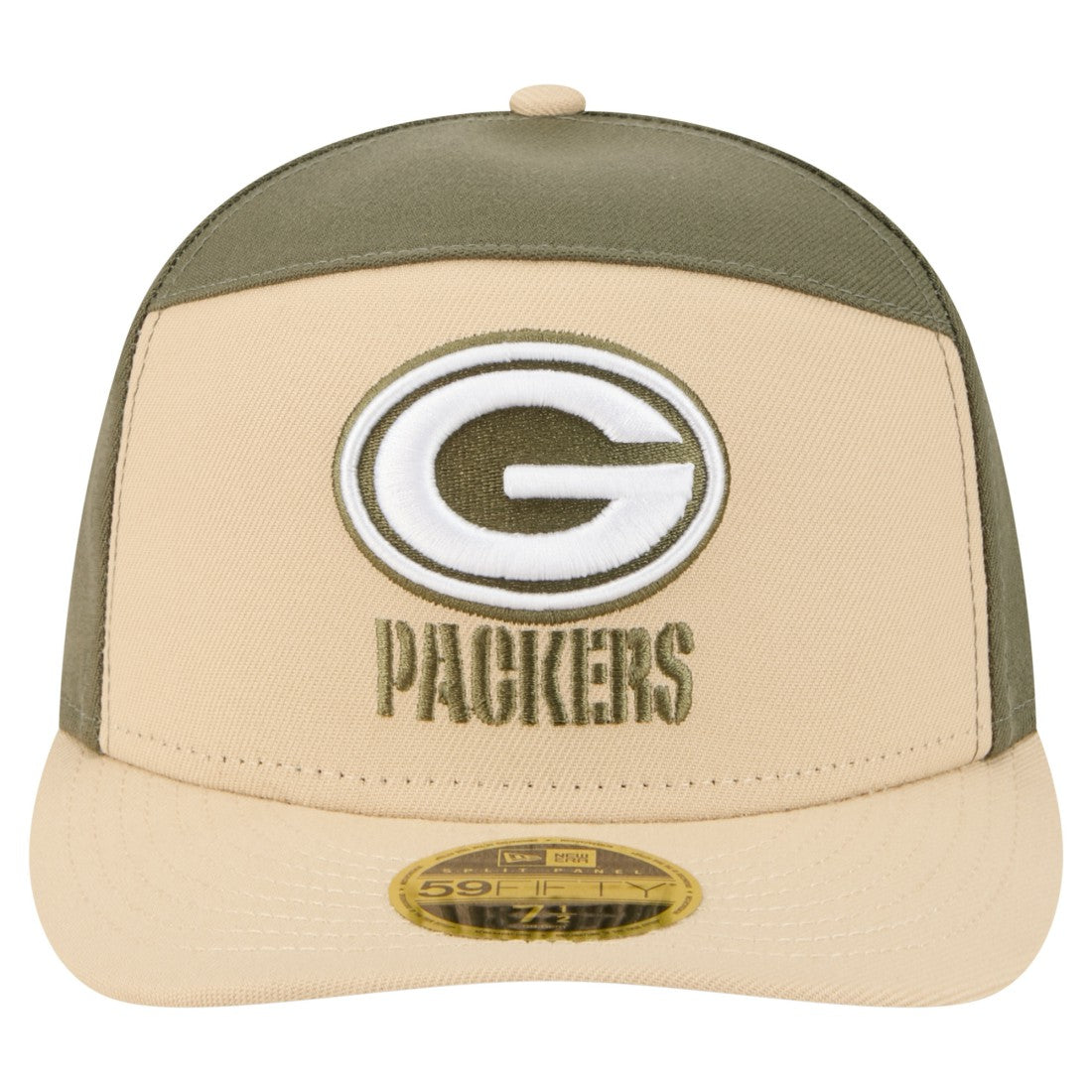 Two-Tone Color Pack Split Panel 59FIFTY Fitted Hat - Green Bay Packers