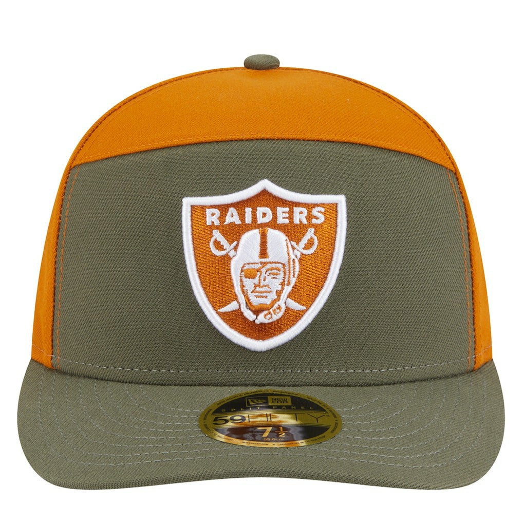 Two-Tone Color Pack Split Panel 59FIFTY Fitted Hat - Las Vegas Raiders