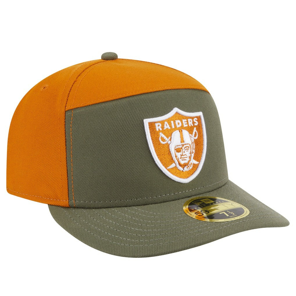 Two-Tone Color Pack Split Panel 59FIFTY Fitted Hat - Las Vegas Raiders