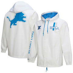 Vintage Logo Coaches Full-Snap Hoodie Jacket - Detroit Lions