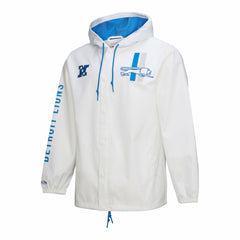 Vintage Logo Coaches Full-Snap Hoodie Jacket - Detroit Lions