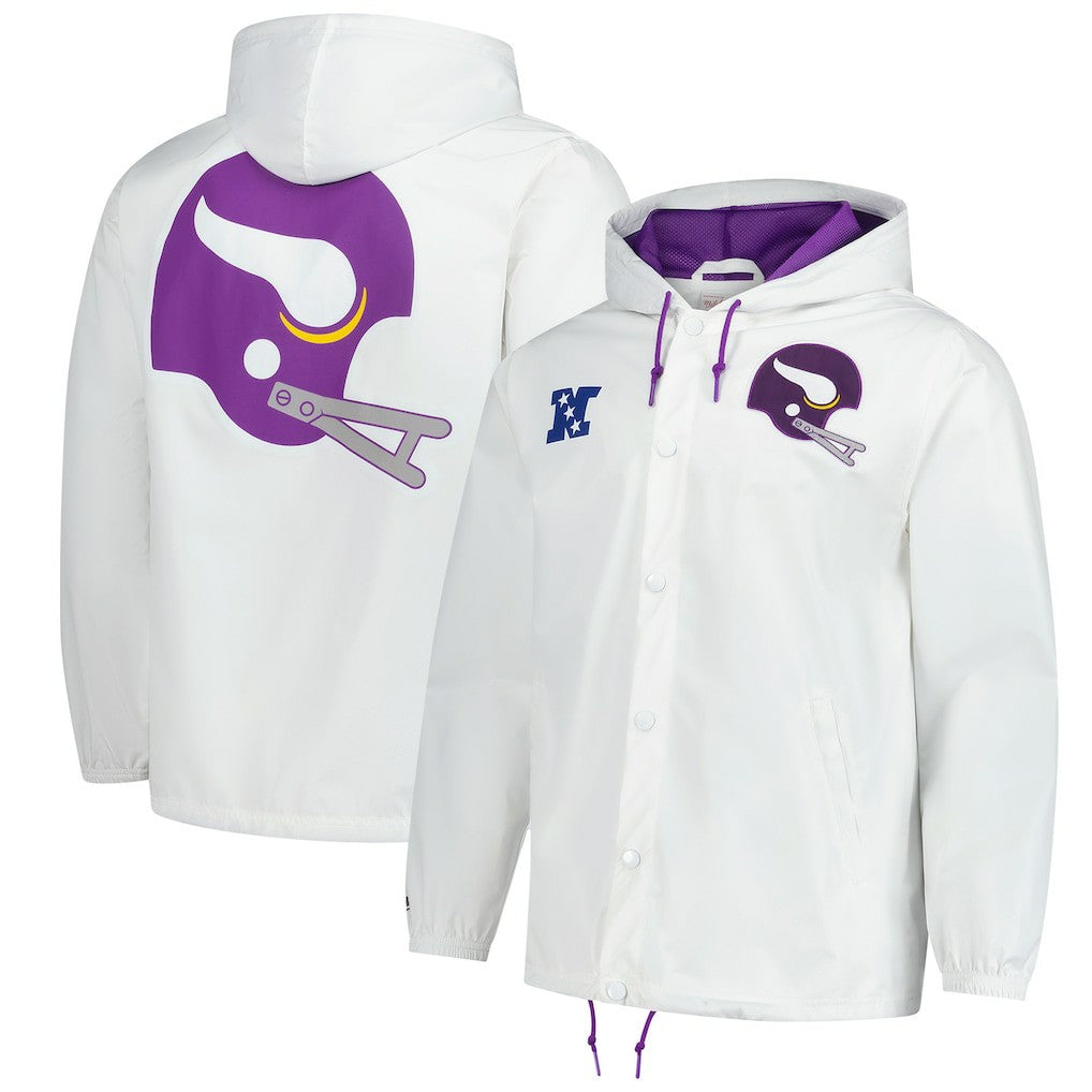 Vintage Logo Coaches Full-Snap Hoodie Jacket - Minnesota Vikings