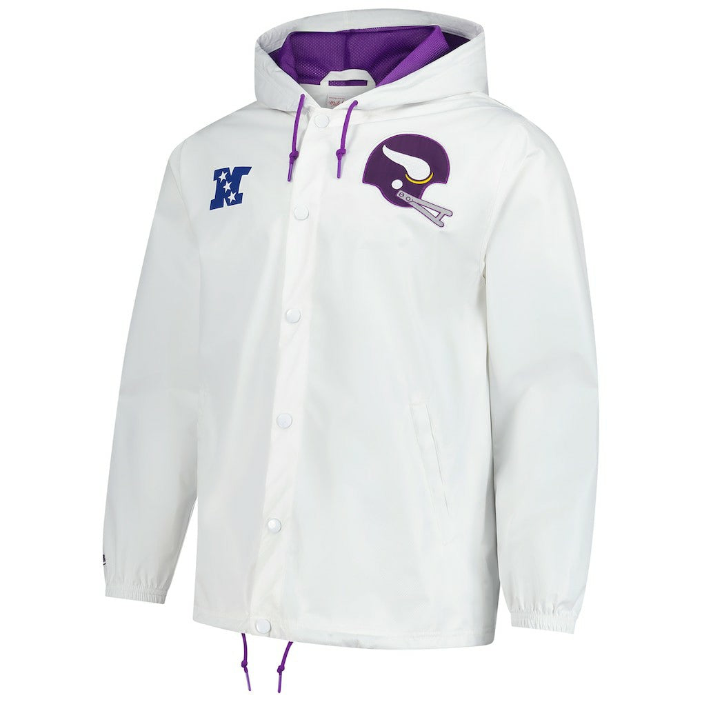 Vintage Logo Coaches Full-Snap Hoodie Jacket - Minnesota Vikings