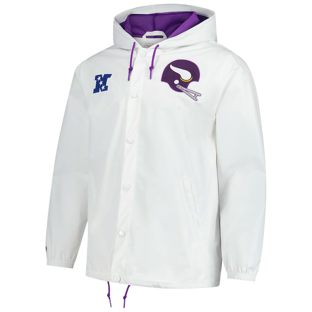 Vintage Logo Coaches Full-Snap Hoodie Jacket - Minnesota Vikings