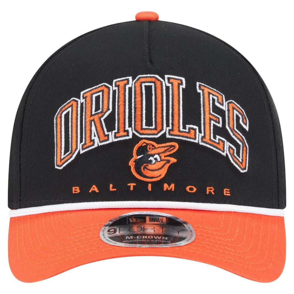 MLB Baltimore Orioles New Era Arch 9FORTY A-Frame M-Crown Adjustable Hat