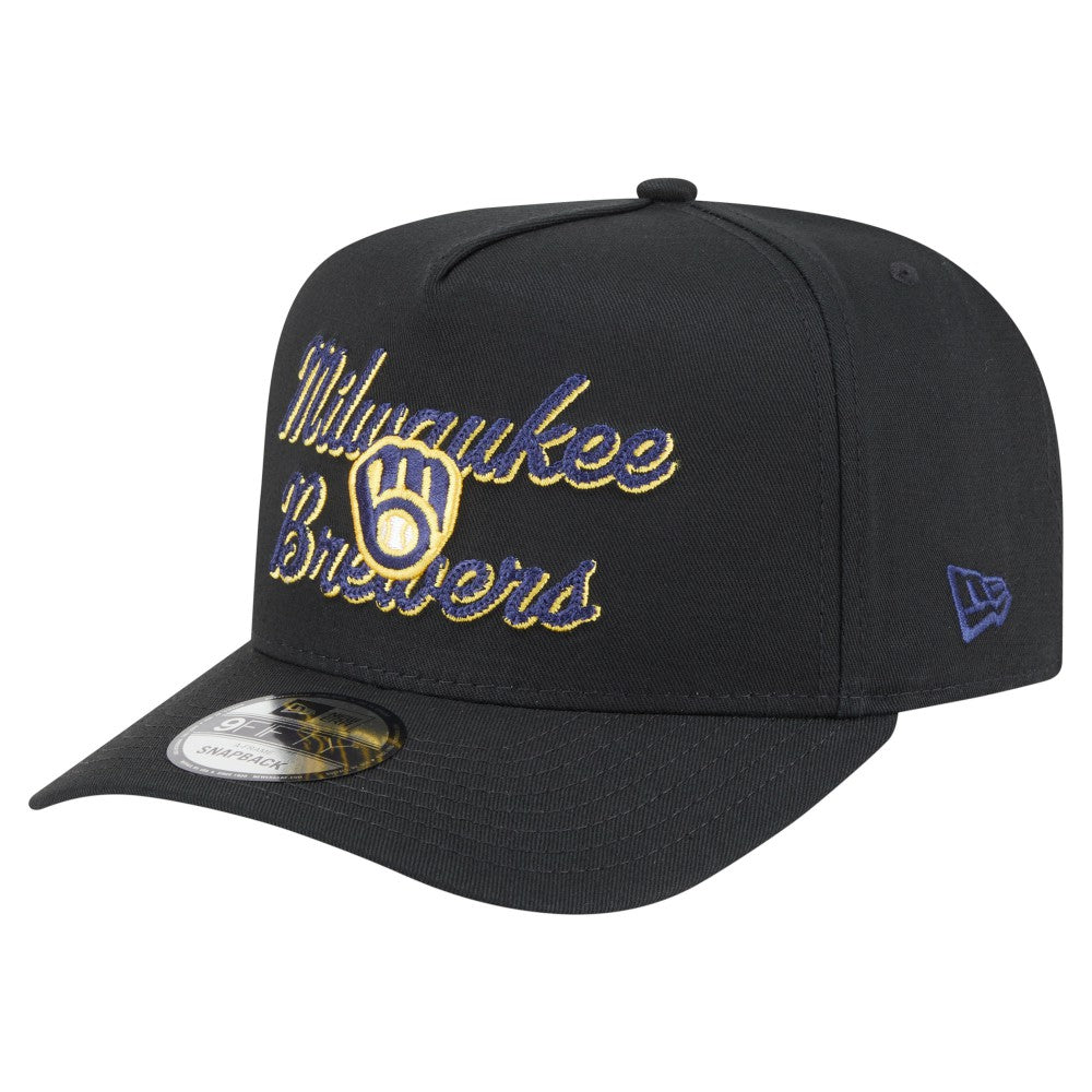 MLB Milwaukee Brewers New Era Chainstitch 9FIFTY A-Frame Snapback Hat